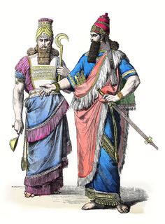 two men dressed in ancient clothing