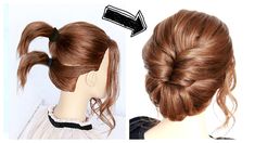 Short Hair Updo Tutorial, Hair Updos Tutorials, Easy Updo, Hair Upstyles, Easy Hair Updos, Up Dos For Medium Hair, Medium Short Hair, Bangs Short, Hairdos For Short Hair