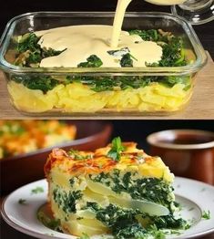 Delicious potatoes with spinach and eggs - ViralNew – Home & Garden Egg Spinach Bake, Spinach Egg Casserole, Potatoes With Spinach, Spinach And Eggs, Delicious Potatoes, Egg Spinach, Spanish Tortilla, Potato Spinach, Spinach Bake