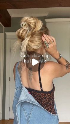 Claw Clip Hairstyle, Clip Hairstyle, Natural Hair Bun Styles, Easy Hairdos, Hippie Hair, Hairstyles For Medium Length Hair Easy, Hair Kids, Clip Hairstyles