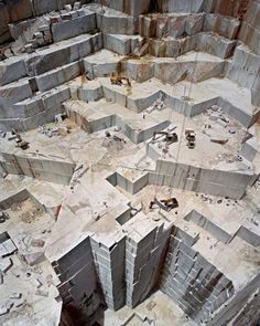 an aerial view of a building being built