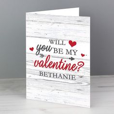 a valentine's card with the words will you be my valentine? george on it