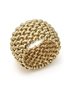 Make a statement with a beautiful woven gold ring from Bloomingdale's Made in Italy collection, crafted with solid 14-karat yellow gold links for an intricate, elegant design that can be dressed up and down. Elegant Yellow Gold Jewelry With Interwoven Design, Woven Ring, Exclusive Jewelry, Affordable Jewelry, Art Deco Jewelry, Chain Ring, Pandora Jewelry, Intricate Designs, Ring Verlobung