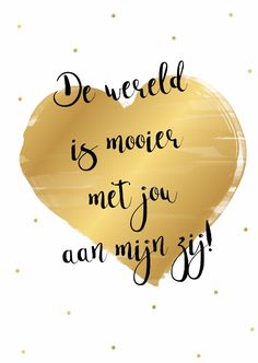 a gold heart with the words be weled is mooer met you an mirn