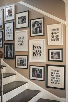 The Best Wall Layouts for Showcasing Your Photo Collection Living Room Wall Collage Ideas, Picture Wall Collage Ideas, Wall Collage Ideas, Decorating Stairway Walls, Stairway Walls