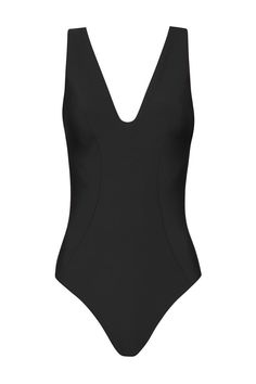 The Vida One Piece in Black is a flattering plunge V neck swimsuit, crafted from our Sculpteur® fabric, which supports and shapes the bust. Vida features wide, comfortable shoulder straps and flattering side panels which help define the silhouette. Vida features regular bottom coverage is suitable for large busts up to cup size DD. Fabric sustainably made in Italy.Garment sustainably made in Australia. Black V-neck Lined Swimwear, Modern Swimwear For Summer, Black Lined V-neck Swimwear, Black V-neck Elastane Swimwear, Modern Summer Swimwear, Solid V-neck Lined Swimwear, Elegant V-neck Swimwear For Sunbathing, Modern Elastane Swimwear For The Beach, Modern Stretch Sleeveless Swimwear