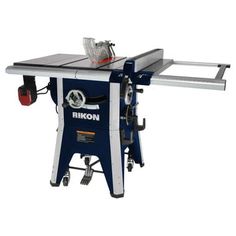 an electric table sawing machine on a white background