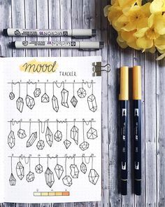 Bullet Journal Mood Tracker, Journal Mood Tracker, Weekly Log, Rock Quotes, Bullet Journal Spreads, Bullet Journal Mood Tracker Ideas, Journal Spreads, Bullet Journal Mood, Dot Journals