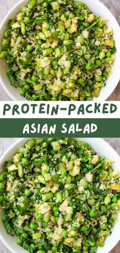 Salad Protein, Asian Dressing, Asian Salad, Vegan Meal Prep, Vegan Salad, High Protein Recipes, Vegan Dinners, Delicious Salads