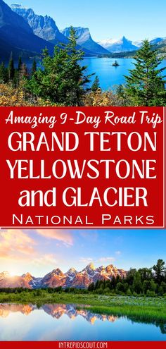 9-Day Grand Teton, Yellowstone, and Glacier Road Trip Yellowstone And Glacier National Park Itinerary, Yellowstone To Glacier Road Trips, Jackson Hole Yellowstone Itinerary, Yellowstone And Glacier Road Trip, Wyoming Montana Road Trip, Yellowstone Road Trip