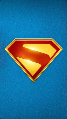 the superman symbol is shown on a blue background