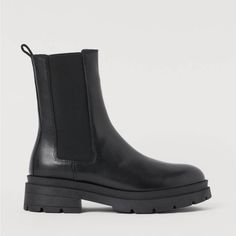 Brand New, Only Tried On, H&M Women’s Boots. Black Leather. H&m Shoes, H&m Women, Boots Black, Boots Booties, Bootie Boots, Womens Boots, Ankle Boots, H&m, Black Leather