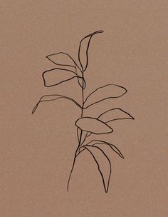 a black and white drawing of a plant on a brown background with the words, i love you