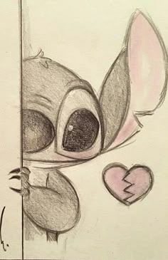 Easy Pencil Drawings, Easy Disney Drawings, Disney Drawings Sketches, Drawing Eyes, Stitch Drawing, Disney Art Drawings, Drawing Faces, 다크 판타지, Easy Doodle Art