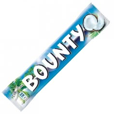 a blue bar with the word bouncy printed on it's wrapper