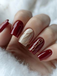 Nails 2024 Trends Holiday, Holiday Manicure Ideas Classy, Christmas Glass Nails, Present Bow Nails, December Nails Christmas 2024, Christmas Nails 2024 Trends Red, Burgundy Christmas Nail Ideas, Xmas Nails 2024, Holiday Nail Designs Winter Simple