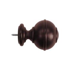 a brown door knob with a screw on it