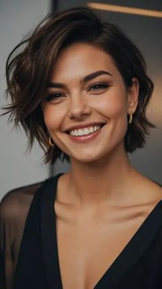 Short Hair Women 40, Short Hairstyle Women With Long Bangs, Short Hair Long On Top For Women, Short Haircut With Long Bangs, Round Haircut Short, Short Haircut Long Face, Women's Short Hairstyle, Short Haircut For Women With Bangs, Short Hair Growing Out