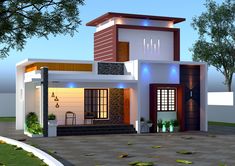 Small House Design Kerala, Single Floor House Design, Home Elevation, Kerala Home, House Outer Design, House Balcony Design