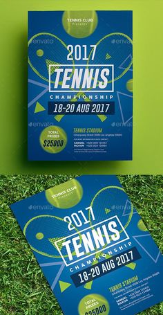 tennis tournament flyer template - sports events flyers