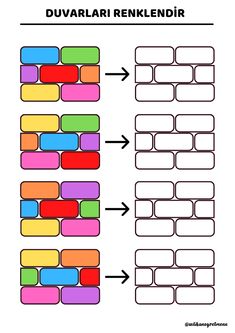 the diagram shows how to use different colors in this puzzle game, which includes blocks and arrows