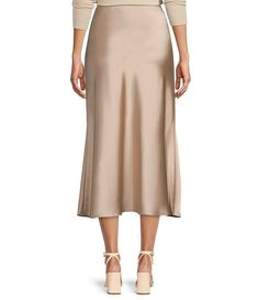 Antonio Melani Blakely Coordinating A-line Satin Skirt | Dillard's Antonio Melani Dress Dillards, Chic Satin A-line Skirt, Chic A-line Satin Skirt, Satin A-line Flowy Skirt, Silk A-line Skirt, Flowy Satin Skirt For Fall, Fitted A-line Satin Skirt, Chic A-line Satin Bottoms, Spring Satin Full Skirt Bottoms