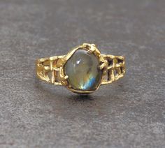 Labradorite Ring, Handmade Ring, Unique Ring, Boho Ring, Anniversary Ring, Wedding Ring, Vintage Ring, Women Ring, Dainty Ring, Promise Ring, Gift Ring, Deco Ring, Gift For Her SIZE :- All Size Are Available. US1 TO US16, If Your Size Not  Listed Feel Free to Contact us METAL :- Brass STONE;- Labradorite Ring can be customized on request and gemstone can be made to any gemstone you want. Same Design Ring Are Upload With Any Gemstone. Please Visit Our Shop to View Complete Collection. If You Need Artisan Rings With Natural Stones For Wedding, Artisan Gold Rings With Natural Stones, Vintage Labradorite Gemstone Rings, Handmade Bohemian Yellow Gold Rings, Vintage Gold Moonstone Ring Handmade, Vintage Handmade Gold Moonstone Ring, Unique Labradorite Promise Ring, Unique Handmade Moonstone Promise Ring, Vintage Labradorite Rings For Gift