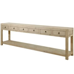 a white wooden bench with drawers on it's sides and one drawer below the bench