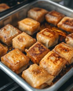 some food that is sitting in a pan on the stove and ready to be cooked