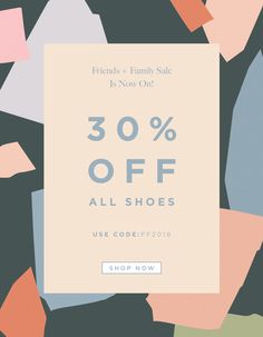 the 30 % off all shoes is now on sale at jcc, and it's up to 50 % off