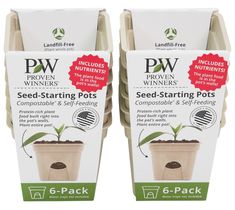 two packages of seed starting pots for plants