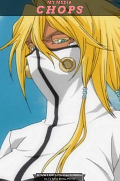 an anime character with blonde hair and piercings