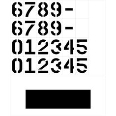 a black and white poster with numbers on it