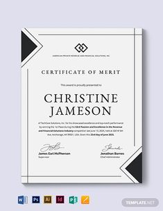 a certificate template with black and white border