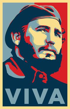 an image of a man with a beard in red, white and blue colors on a poster