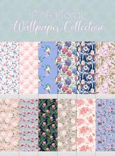 the pink floral wallpaper collection