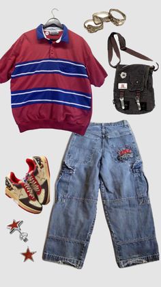 Skater Outfits, Outfit Inspo Casual, Funky Outfits, Guys Clothing Styles, Mode Inspiration, Teen Fashion Outfits, Retro Outfits