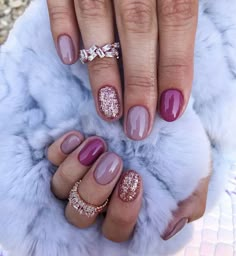 Gel Short Nails, Burgundy Nails, Cute Gel Nails, Fancy Nails, Chic Nails, Short Acrylic Nails, Gel Nail Art, Valentines Nails