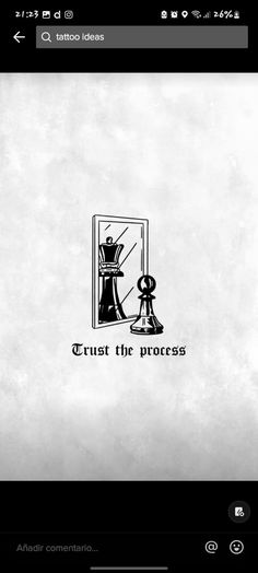 an image of the logo for trust the process, which is on top of a computer screen