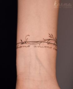 a woman's wrist tattoo with the words, love and always written on it