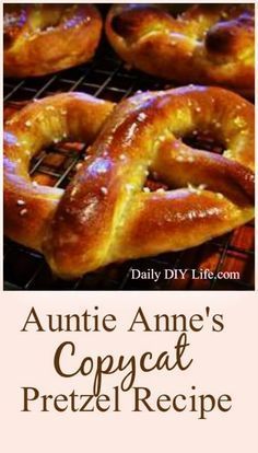 the cover of an adult's copycat pretzel recipe by annie anne