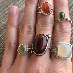 Colourful Rings Aesthetic, Vintage 90s Jewelry, Vintage 70s Jewelry, Colourful Silver Jewelry, Fall Jewelry Aesthetic, Aesthetic Etsy Finds, Funky Jewelry Silver, Funky Silver Jewelry, Summer Jewelry Silver