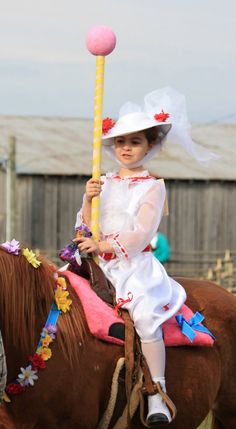 Lexie as Mary Poppins horse was made to look like a carousal horse. Pony Rider, Horse Camp, Animal Costumes