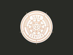 Sola Gratia by Peter Voth Church Logo Design, Church Branding, Church Graphics, Art Deco Illustration