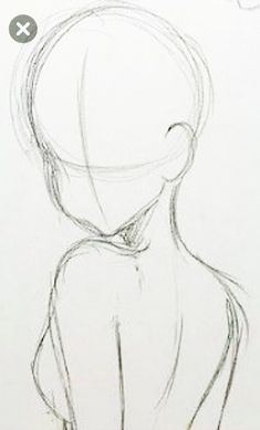 a drawing of a woman's back and shoulders