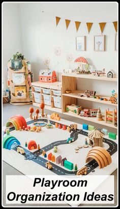 playroom organization ideas for kids and toddlers to help them learn how to play