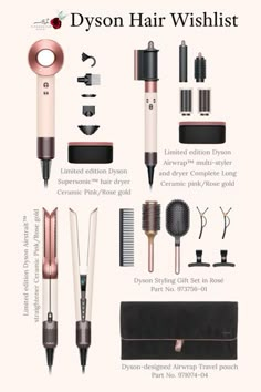 Dyson Airwrap Complete, Dyson Hair, Healthy Hair Routine, Color Fucsia, Dyson Airwrap, Hair Brushes, Pretty Skin Care, Beauty Skin Care Routine, Makeup Essentials