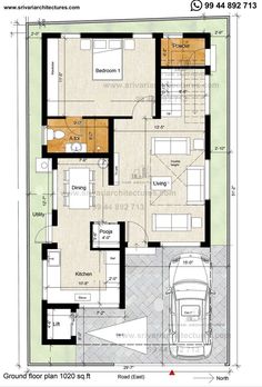 a floor plan for a house with two floors