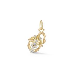 An ode to sentimental Victorian jewelry, this scorpion motif charm is designed for those born between October 23 - November 21. This satin-finish charm is handcrafted in 18-karat gold containing 8 brilliant-cut diamonds and a bail to hang onto your favorite Jade Trau necklace or bracelet chain. Material: 18-Karat Gold Available in Yellow Gold, White Gold, Rose Gold Size: approx. 0.5 inch Diamond: 0.21 tcw STYLE JT6025CH/SCR Gold Chain With Pendant, Heart Necklace Diamond, Scorpio Zodiac, Bracelet Chain, October 23, Heart Shaped Diamond, Diamond Chain, Eternity Wedding Band, Band Engagement Ring