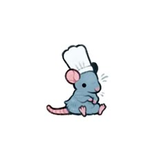 a cartoon mouse wearing a chef's hat